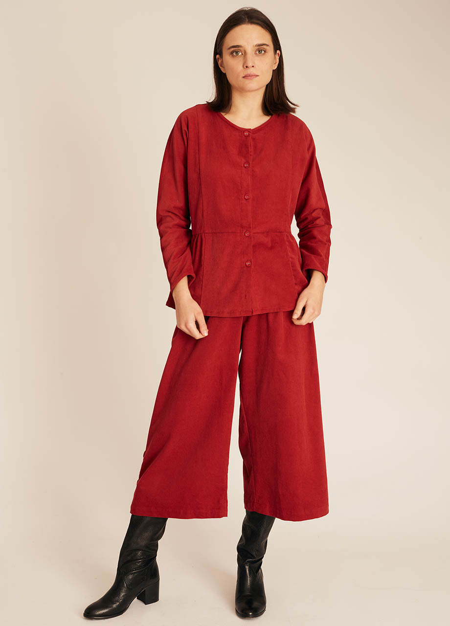 pepaloves THIN CORDUROY SHIRT RED Rebajas online