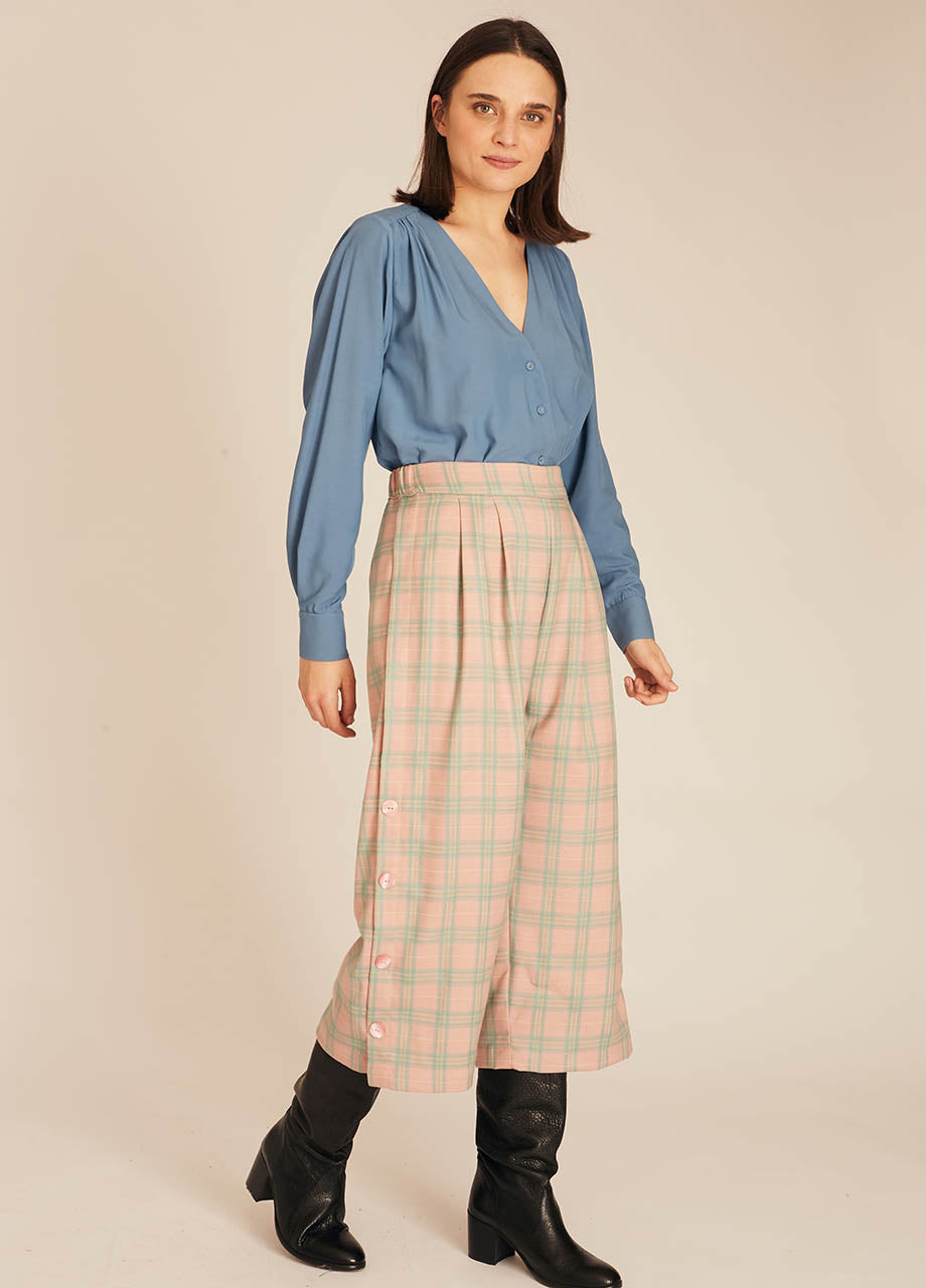 pepaloves VNECK SILKY SHIRT BLUE COMPRAR AHORA