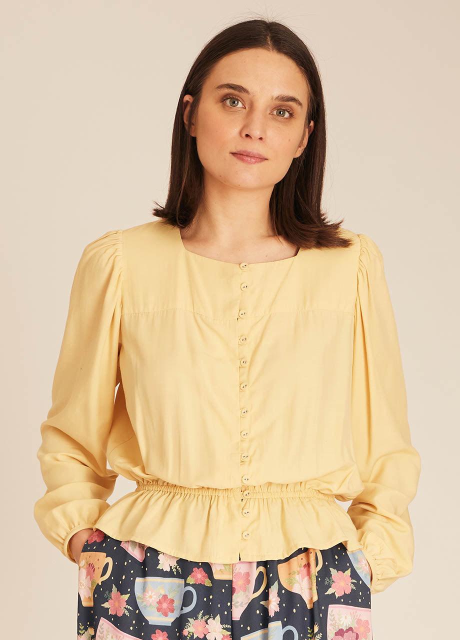 pepaloves FRIL SILKY SHIRT YELLOW ÚLTIMAS EDICIONES