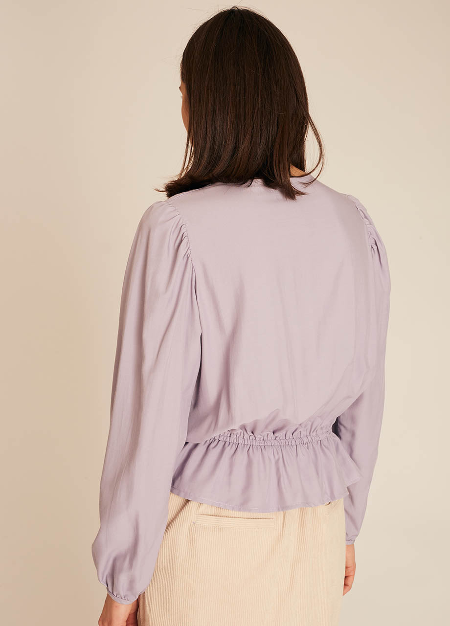 pepaloves FRILL SILKY SHIRT LILAC Últimos 2 días