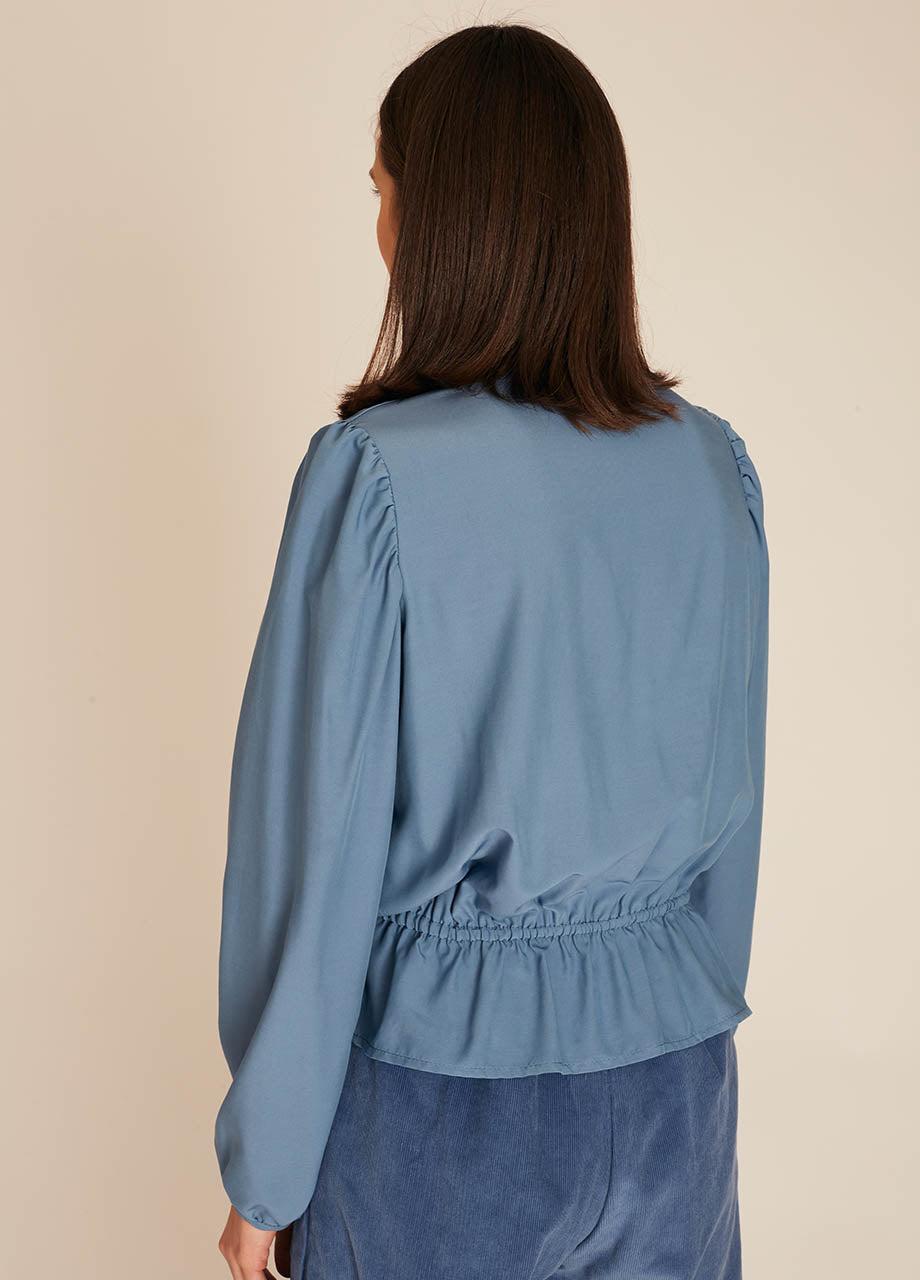 pepaloves FRILL SILKY SHIRT BLUE Último día