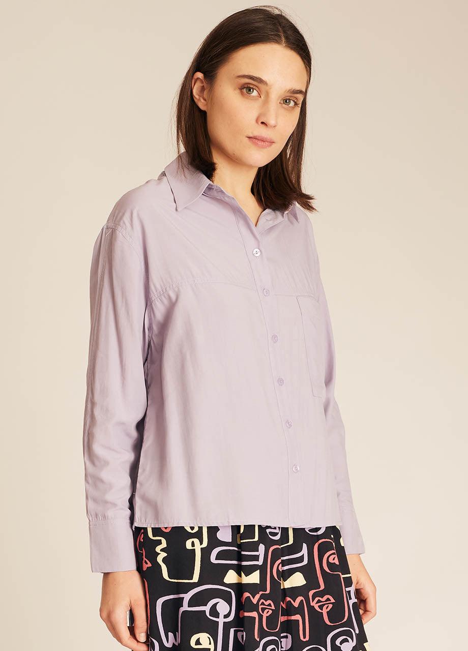 pepaloves POCKETS SILKY SHIRT LILAC Solo hoy
