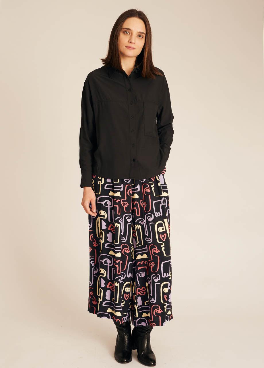 pepaloves POCKETS SILKY SHIRT BLACK Promoción trimestral