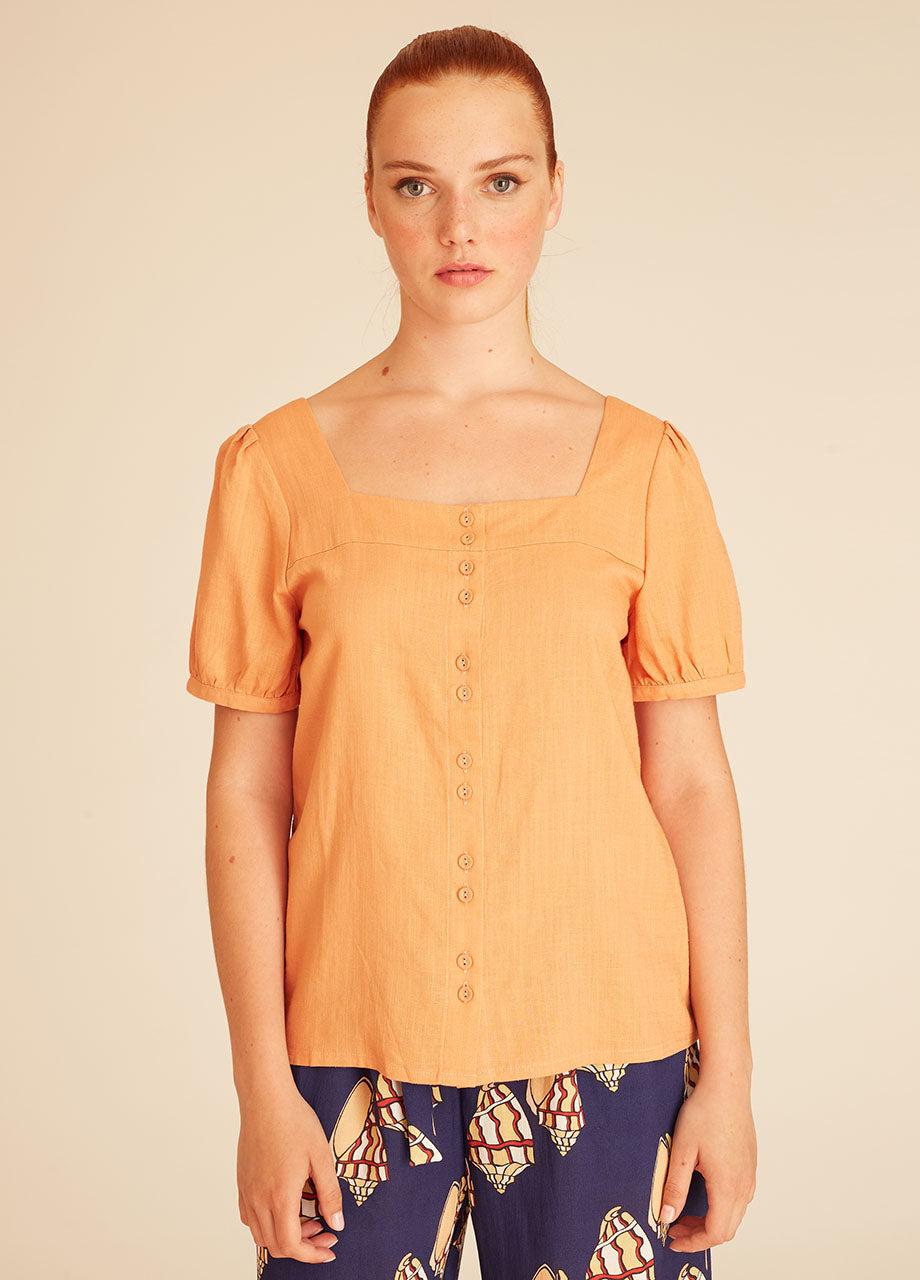 pepaloves LINEN BLOUSE PEACH Solo queda un día