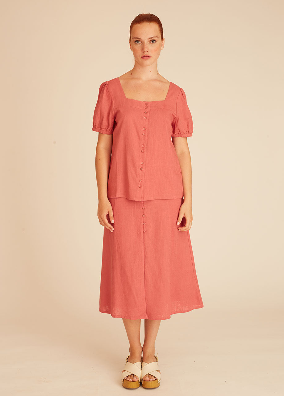 pepaloves LINEN BLOUSE PINK Grandes descuentos