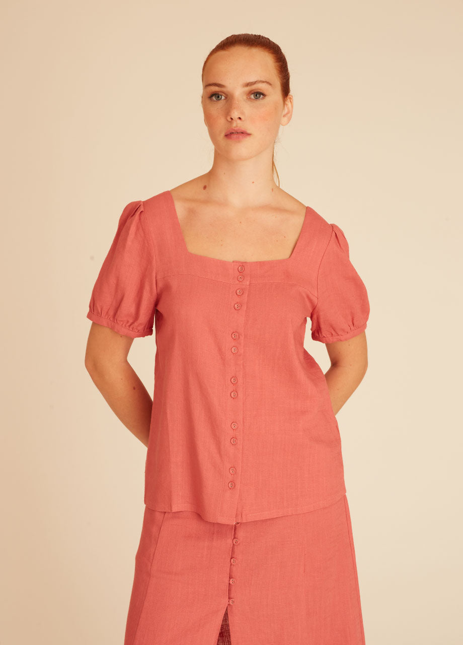 pepaloves LINEN BLOUSE PINK Grandes descuentos