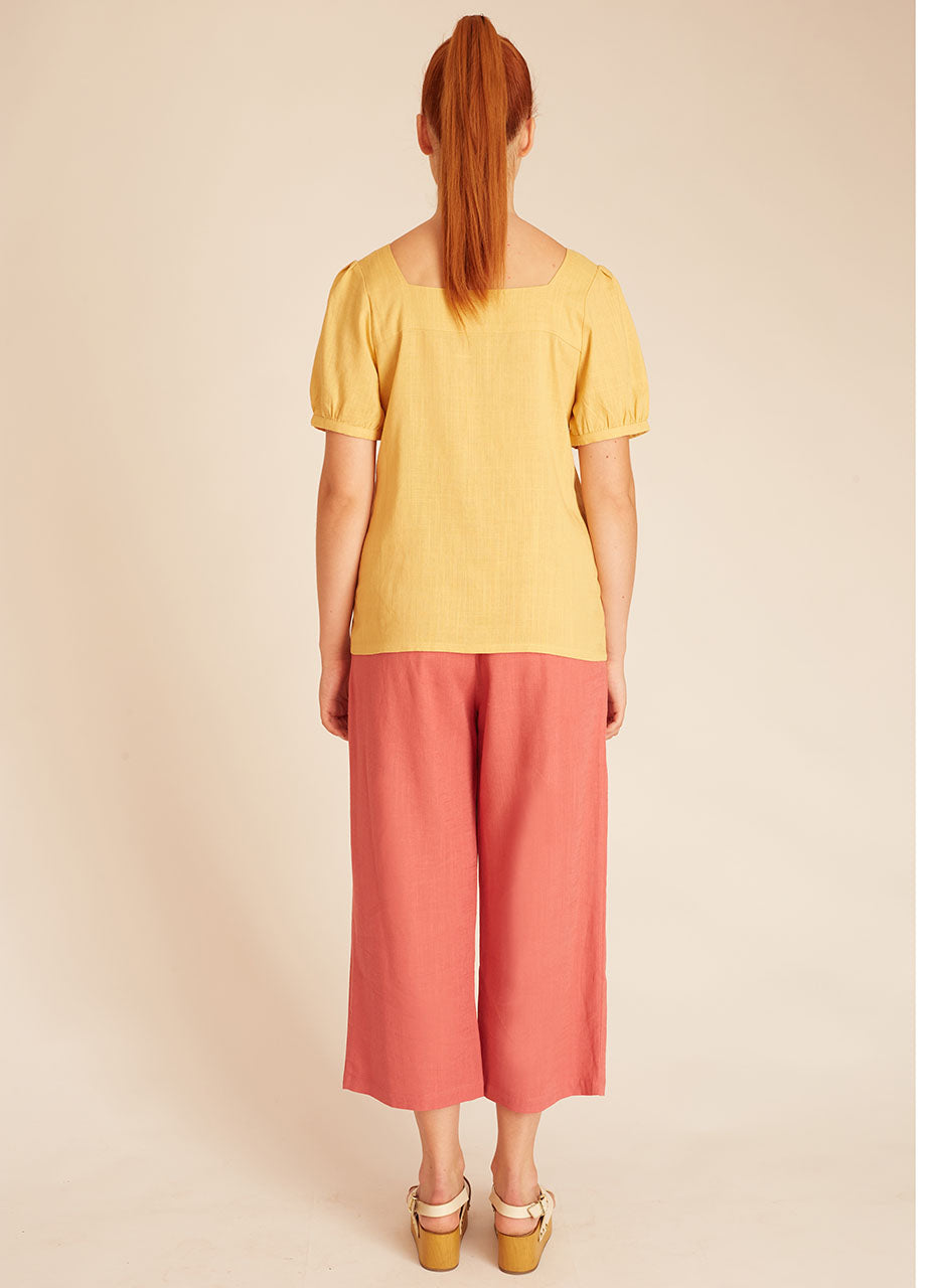 pepaloves LINEN BLOUSE YELLOW Liquidación