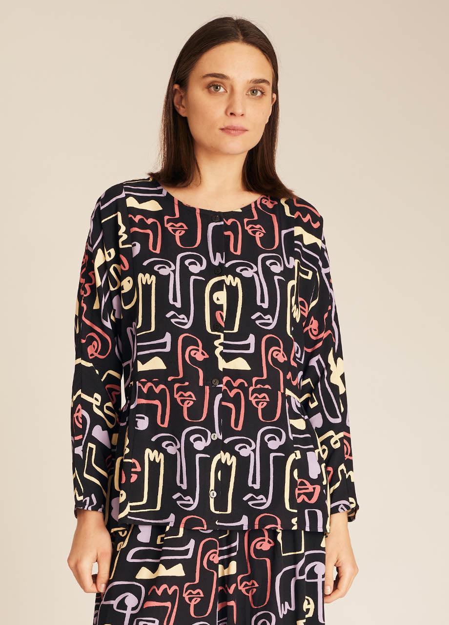 pepaloves FACES PRINT BLOUSE En oferta