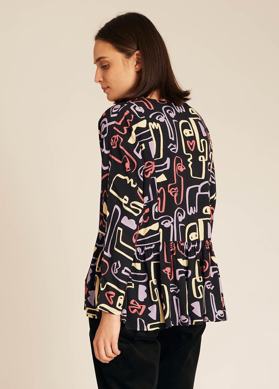 pepaloves FACES PRINT BLOUSE En oferta