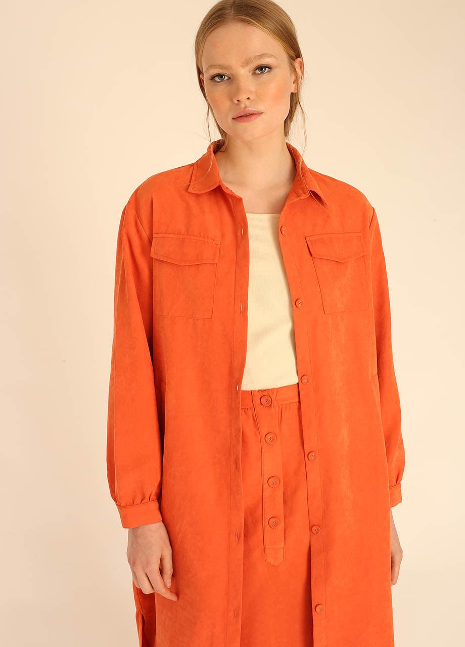 pepaloves LONG OVERSHIRT PEACH Rebajas de fin de temporada