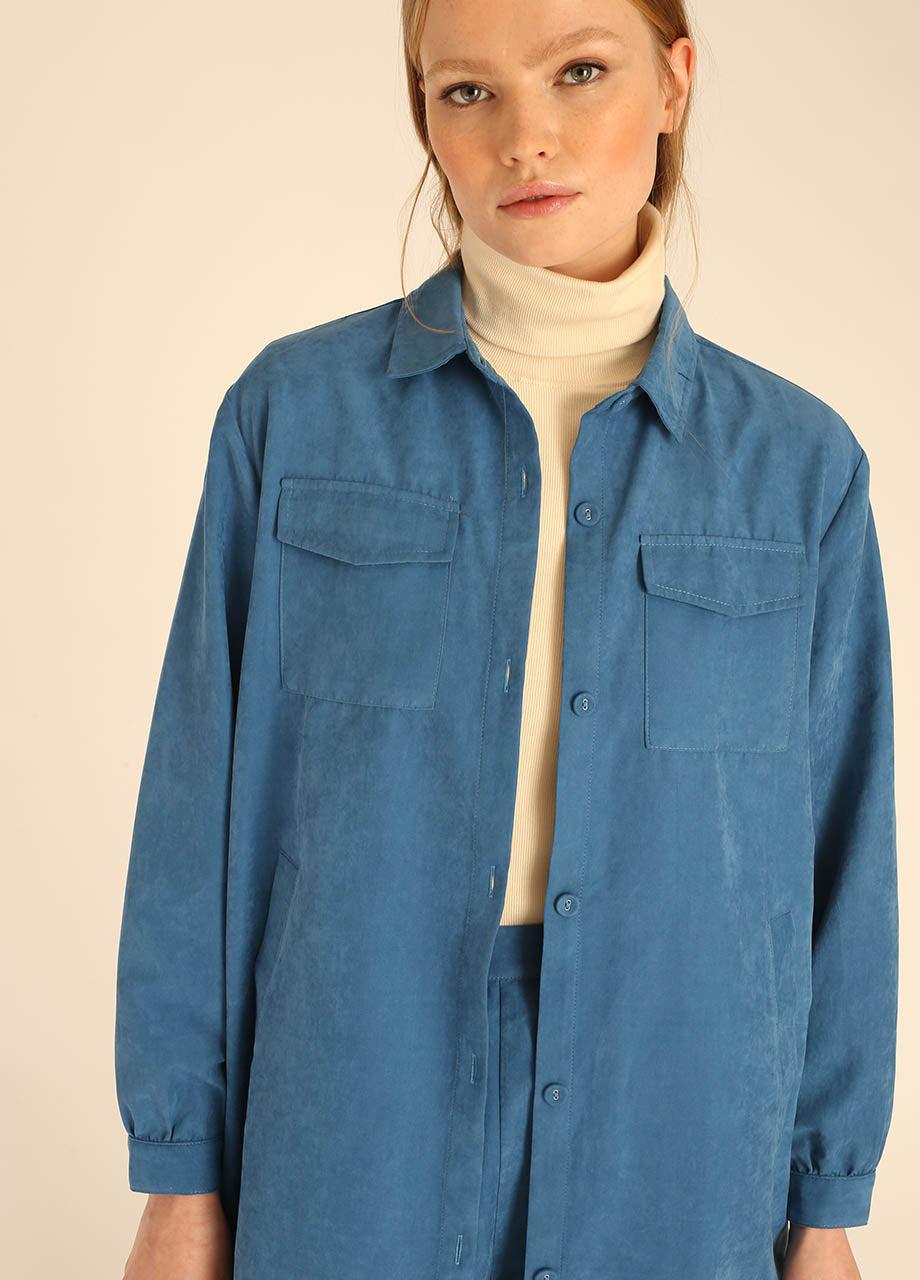 pepaloves LONG OVERSHIRT BLUE Precio ultrabajo