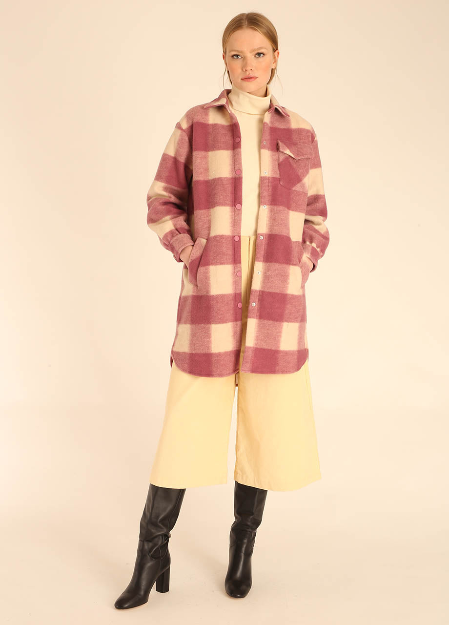 pepaloves SQUARES OVERSHIRT ROSE Devoluciones gratuitas