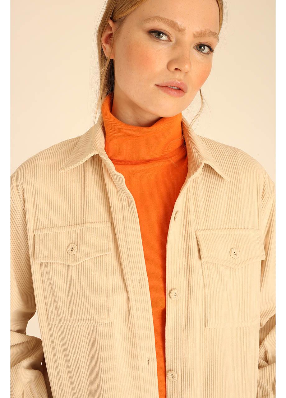 pepaloves CORDUROY LONG OVERSHIRT BEIGE En línea