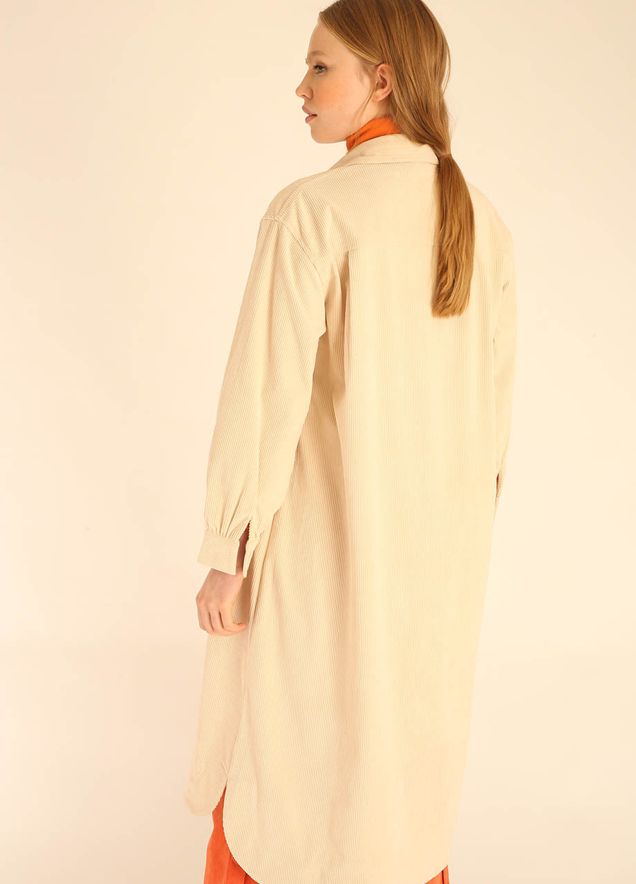 pepaloves CORDUROY LONG OVERSHIRT BEIGE En línea