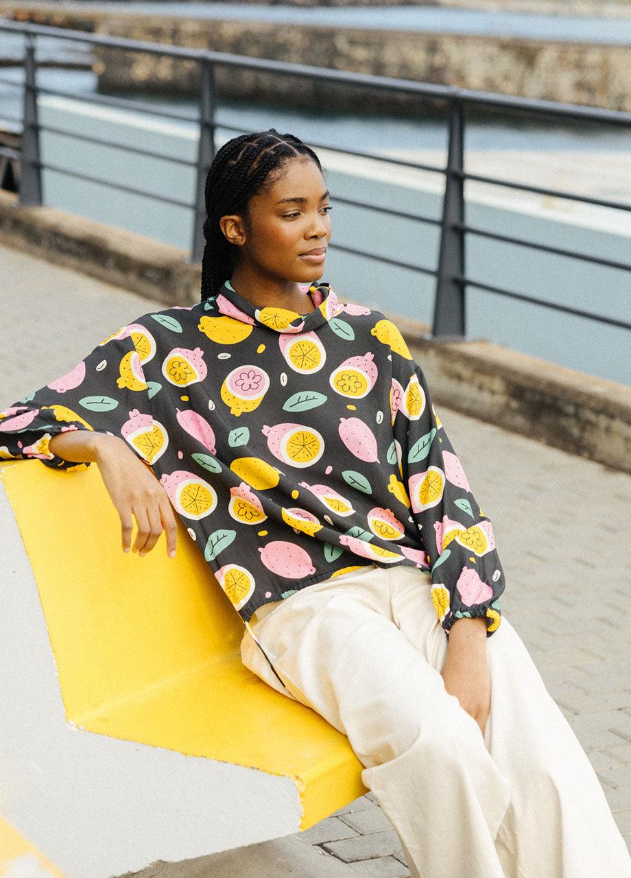 pepaloves LEMONS POLO NECK BLOUSE Outlet online
