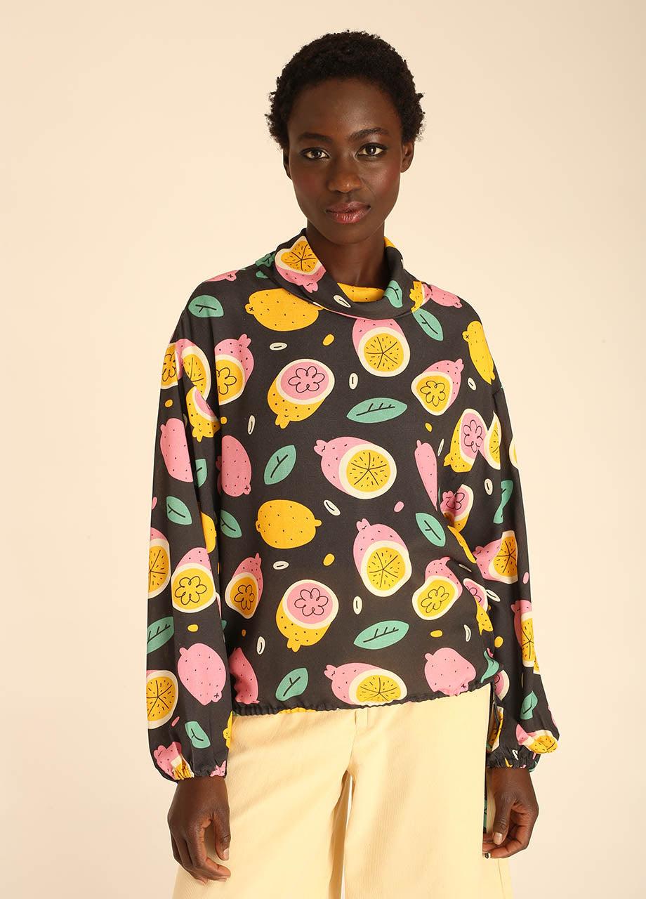 pepaloves LEMONS POLO NECK BLOUSE Outlet online