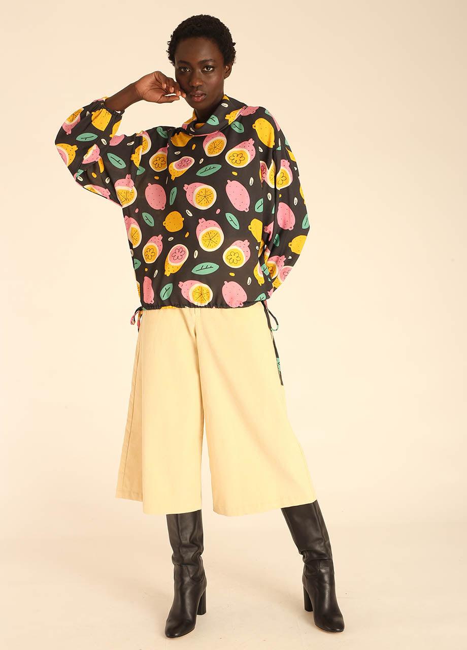 pepaloves LEMONS POLO NECK BLOUSE Outlet online
