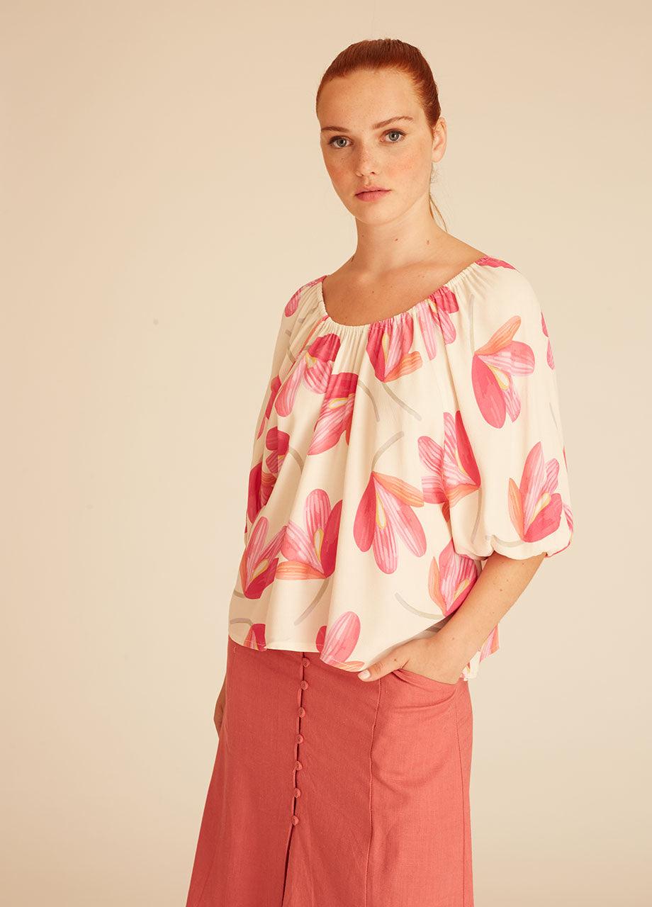 pepaloves PINK FLOWERS BLOUSE En oferta