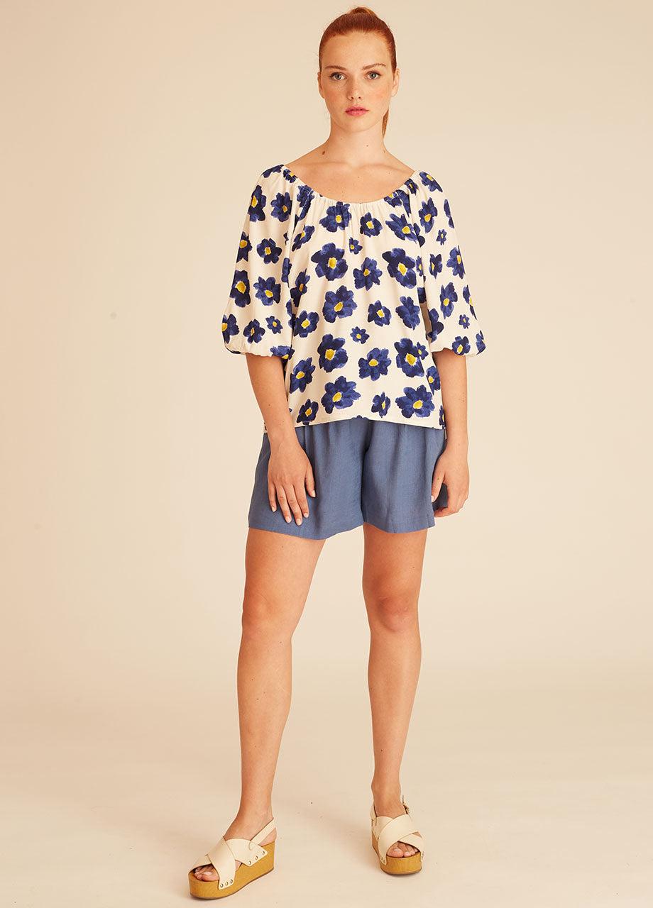 pepaloves BLUE FLOWERS BLOUSE Rebajas baratas