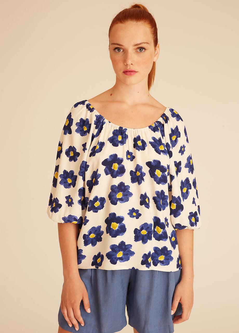 pepaloves BLUE FLOWERS BLOUSE Rebajas baratas