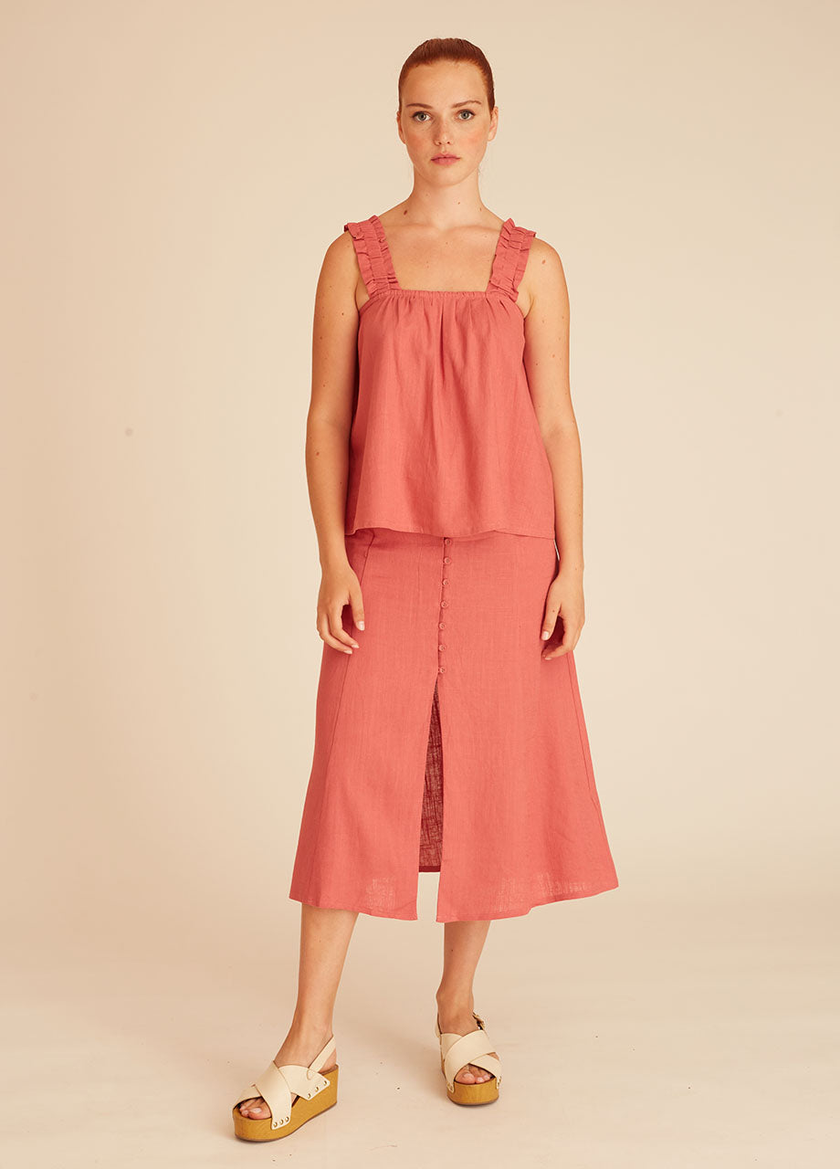 pepaloves LINEN TOP PINK Tienda