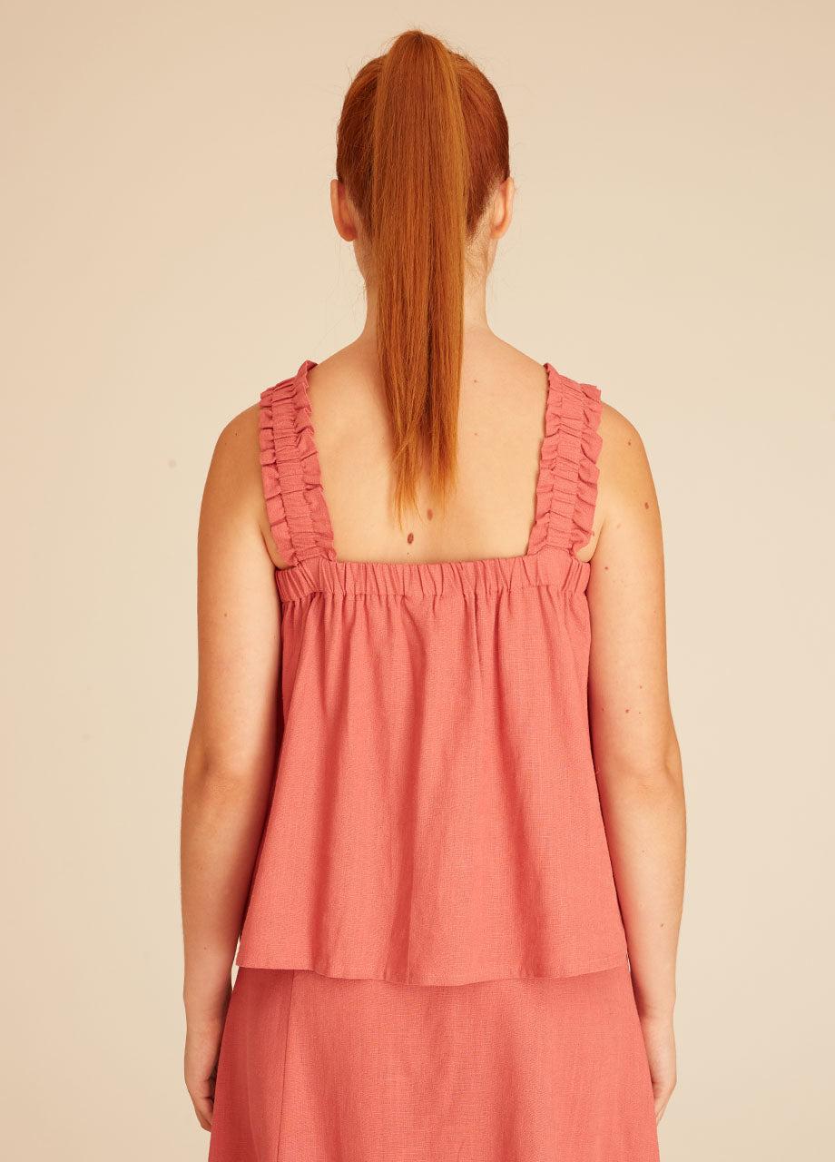 pepaloves LINEN TOP PINK Tienda