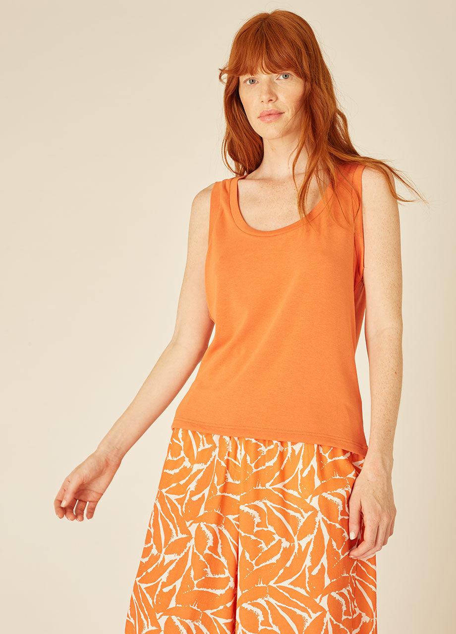 pepaloves KNITTED TANK TOP ORANGE COMPRAR AHORA