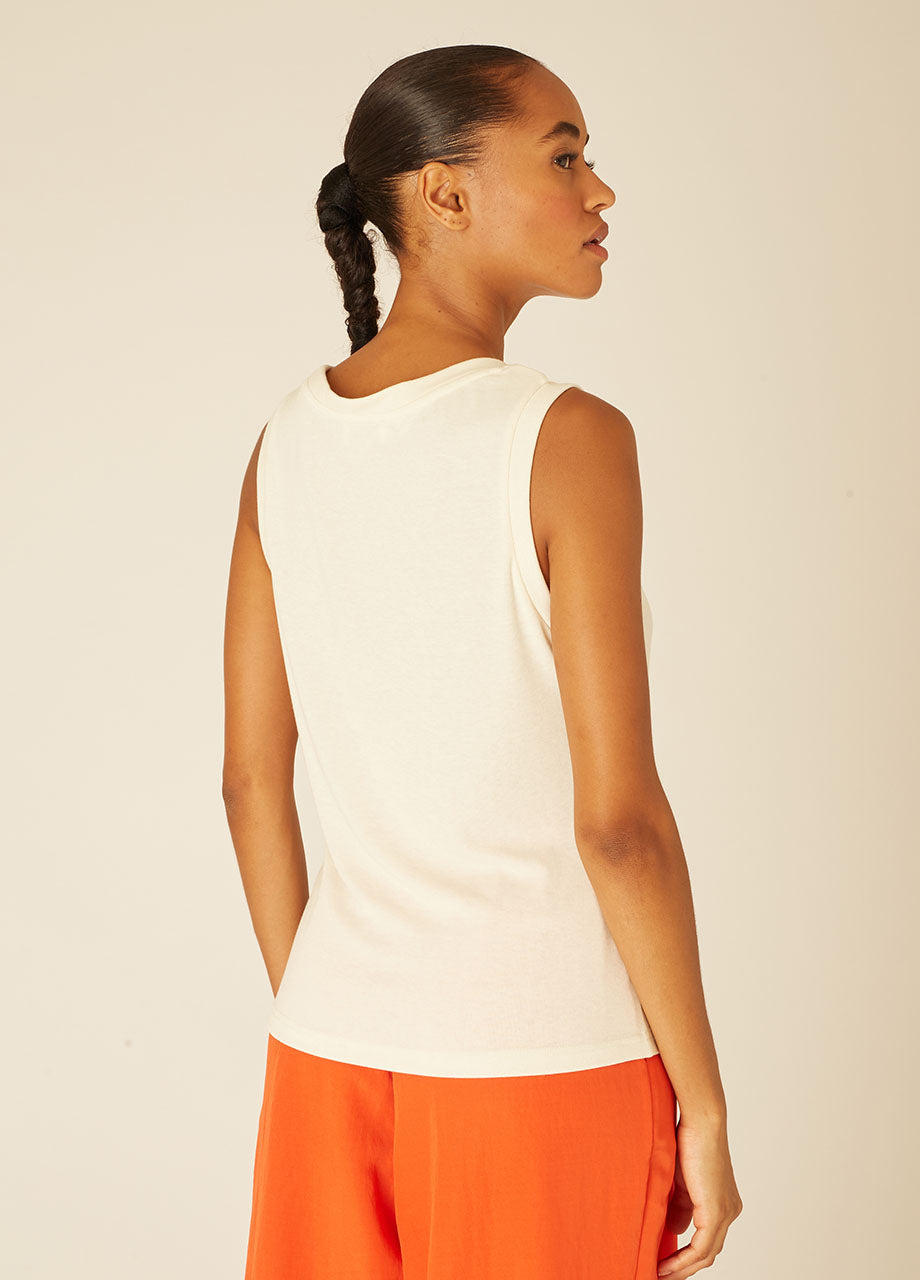 pepaloves KNITTED TANK TOP CREAM ÚLTIMAS EDICIONES