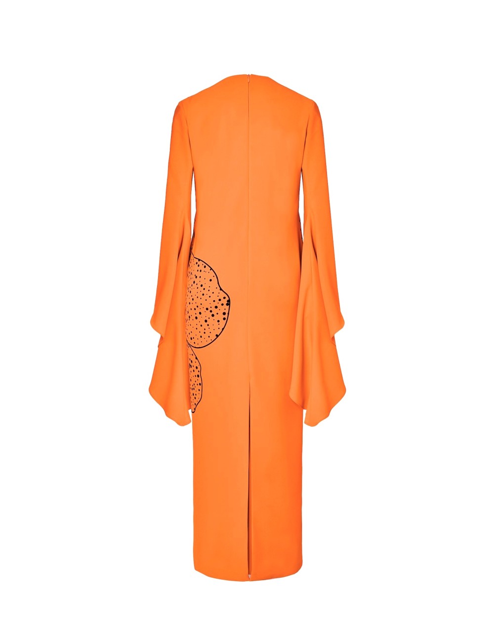 pertegaz Vestido volantes con print y bordado floral naranja Rebajas top