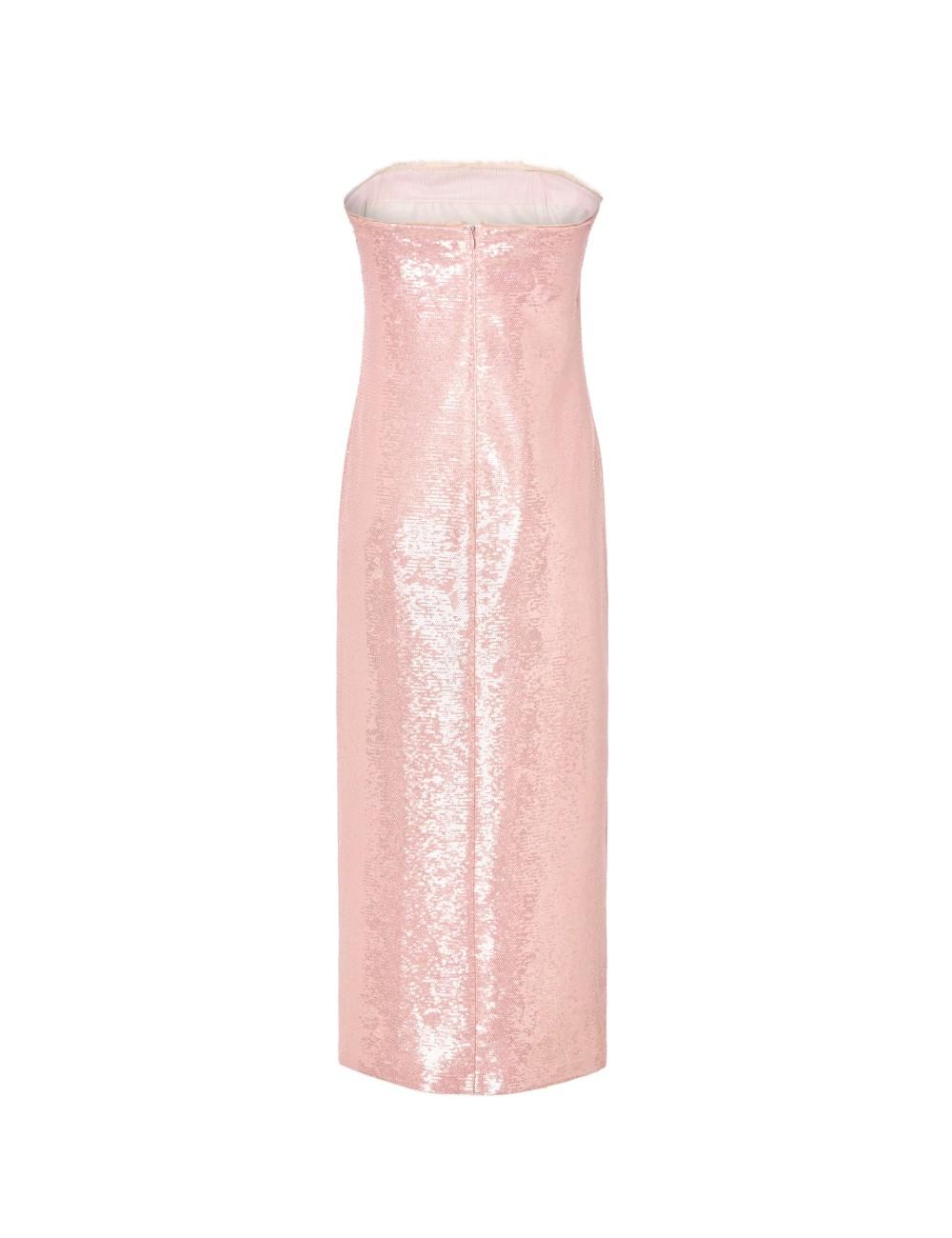 pertegaz Vestido palabra de honor lentejuelas bordado floral Envío gratis
