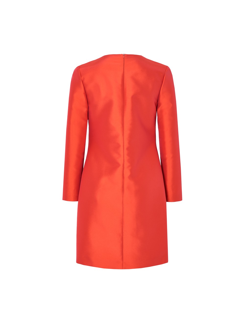 pertegaz Vestido de raso con flores bordadas corto rojo Últimos 2 días