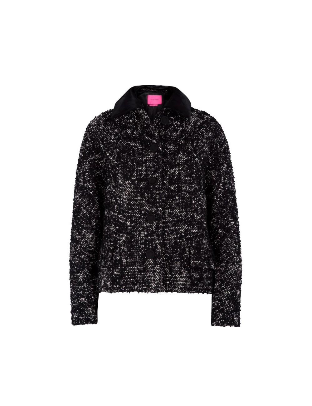 pertegaz Chaqueta cheviot cuello pelo
