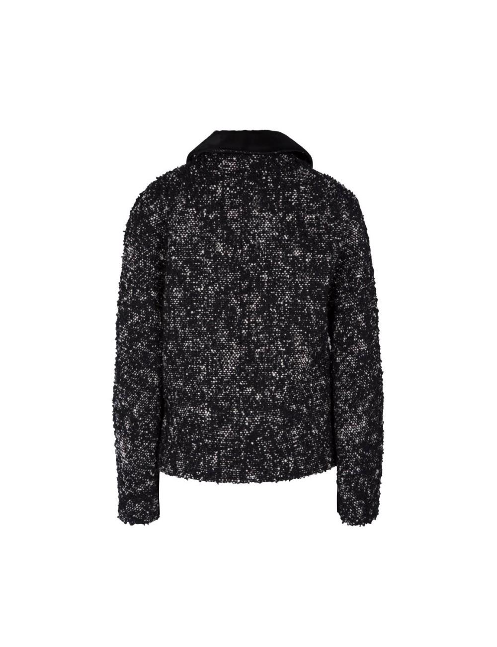 pertegaz Chaqueta cheviot cuello pelo Última moda