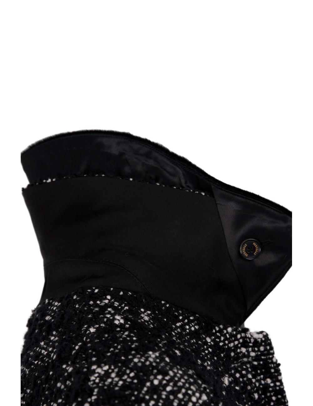pertegaz Chaqueta cheviot cuello pelo Última moda