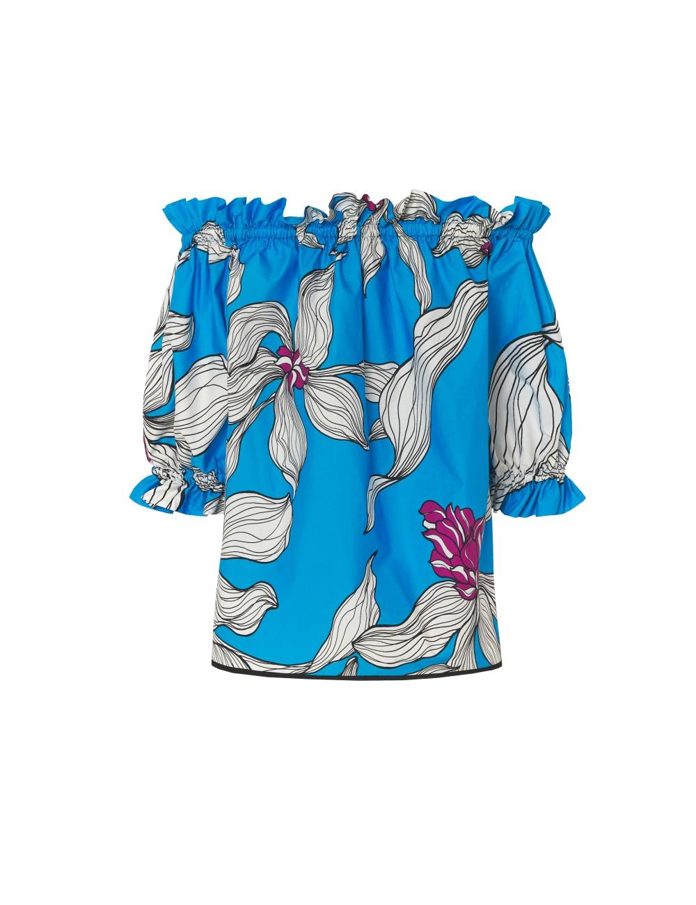 pertegaz Blusa estampada cuello barco Ofertas especiales