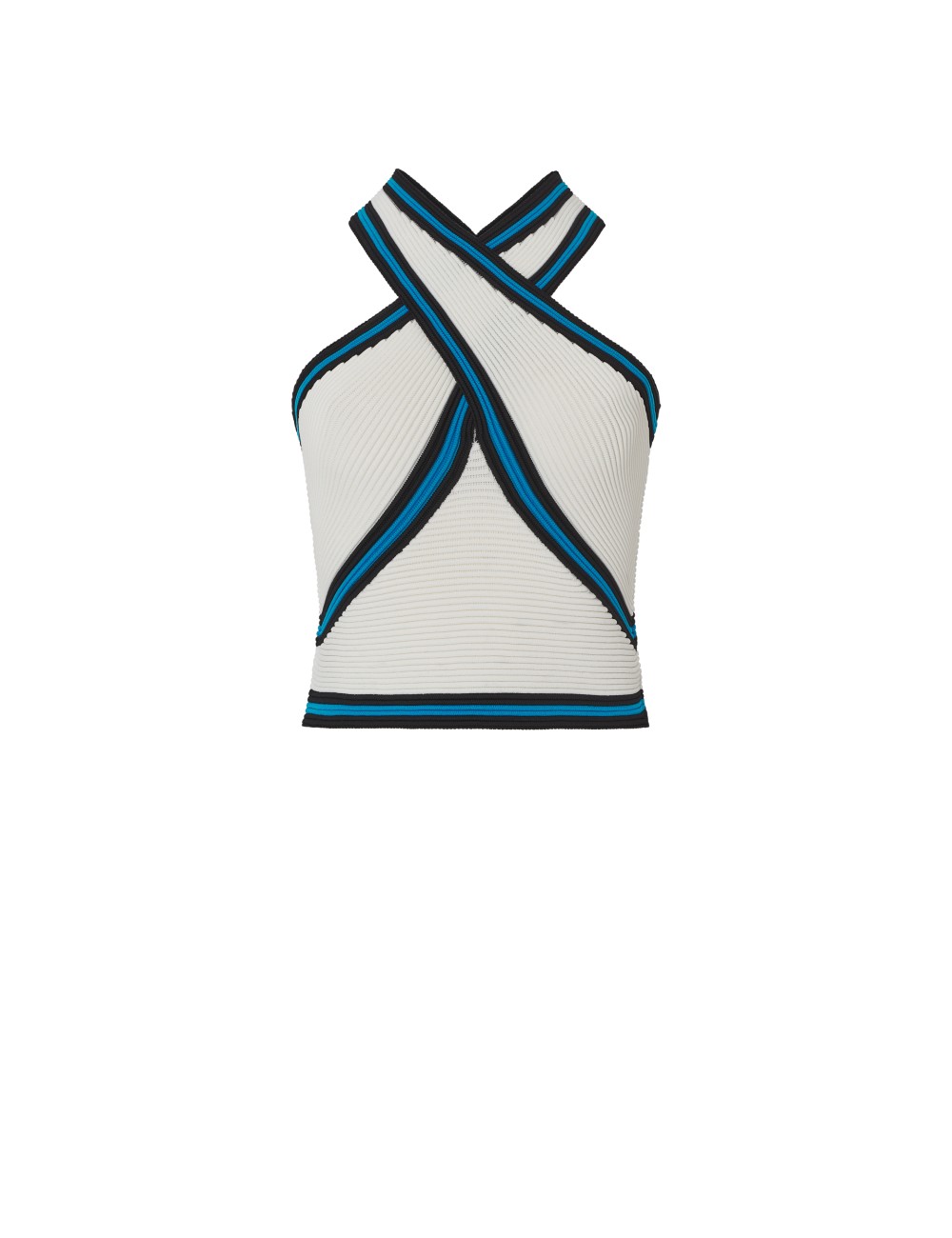 pertegaz Top punto canalé cuello halter Gran oferta