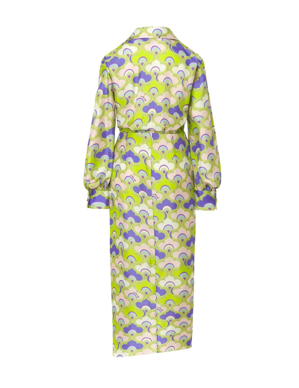 pertegaz Vestido camisero print retro Mejor oferta