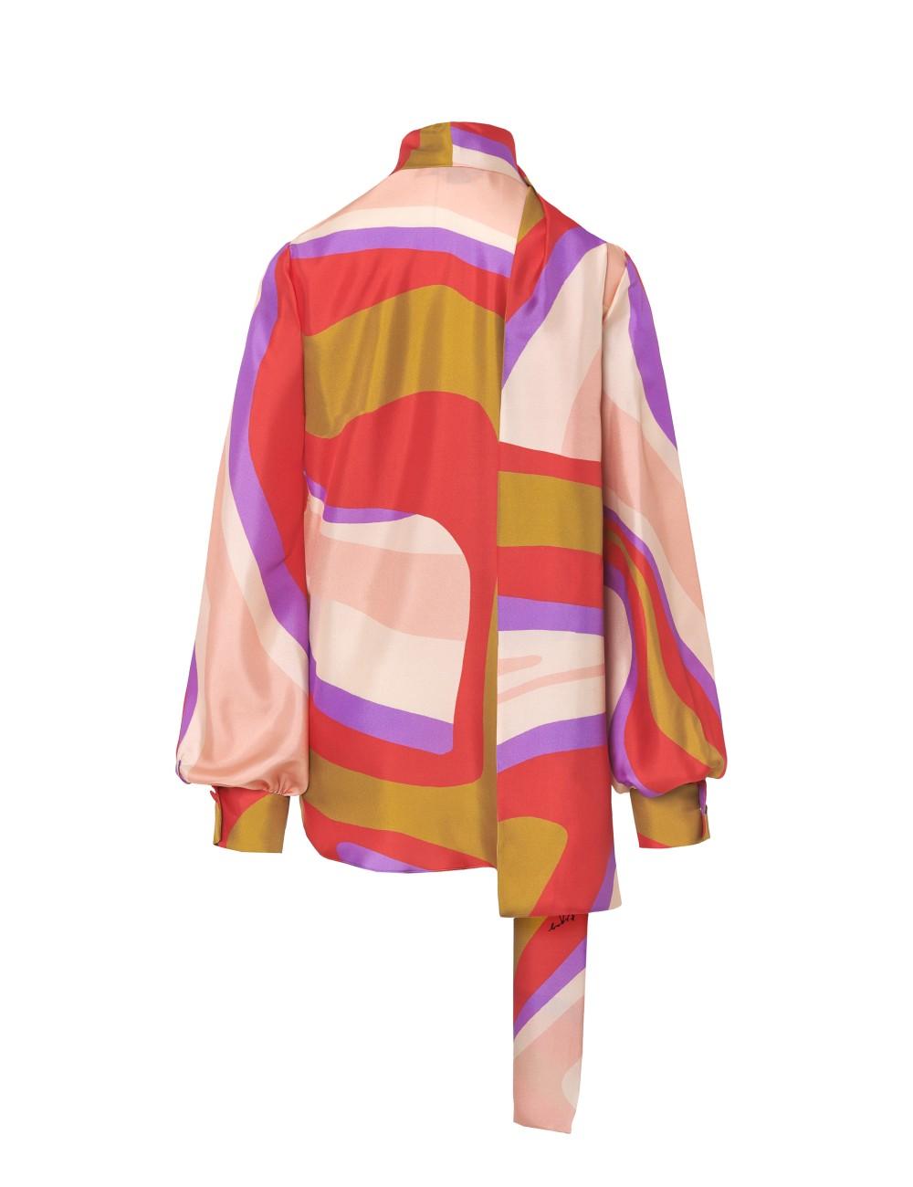 pertegaz Camisa lazada print ondas Tienda de fábrica