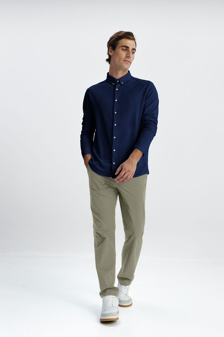﻿sepiia Camisa casual hombre azul marino regular logo Precio ultrabajo