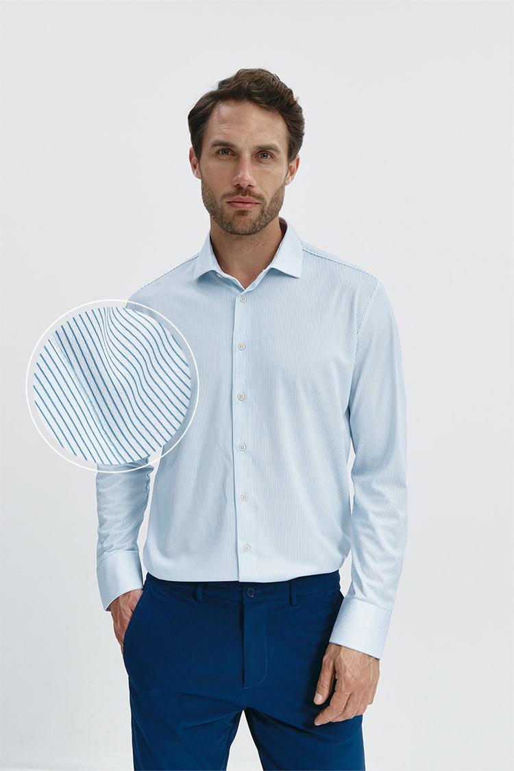sepiia Camisa de vestir hombre mil rayas regular