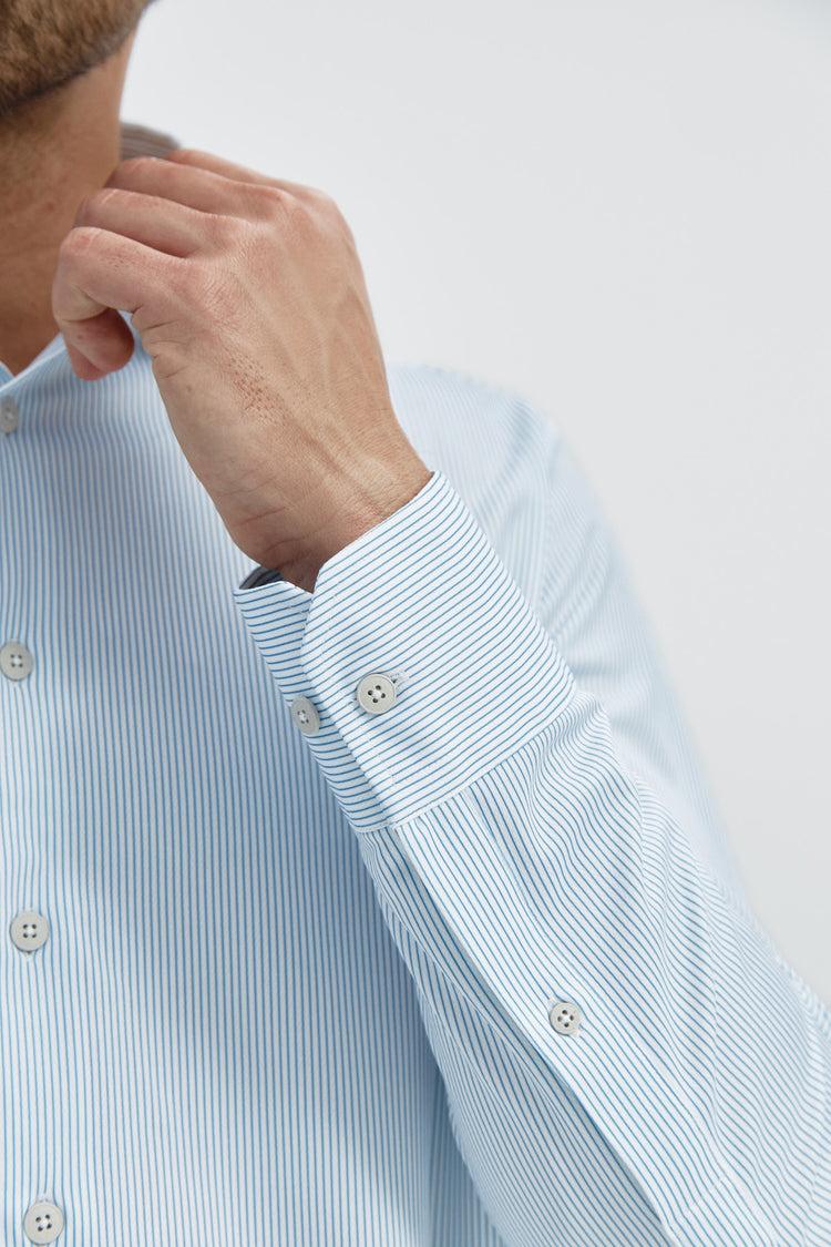 sepiia Camisa de vestir hombre mil rayas regular En línea