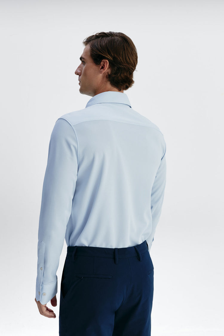 sepiia Camisa formal hombre azul celeste regular Rebajas