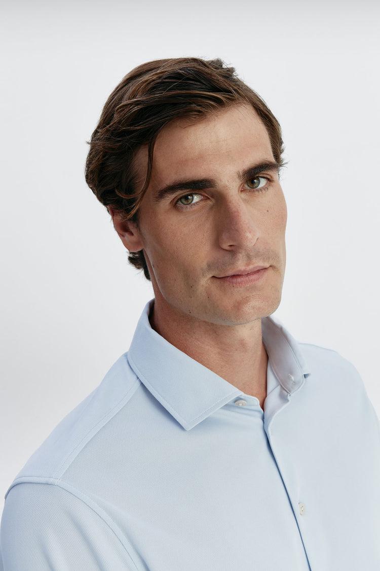 sepiia Camisa formal hombre azul celeste regular Rebajas