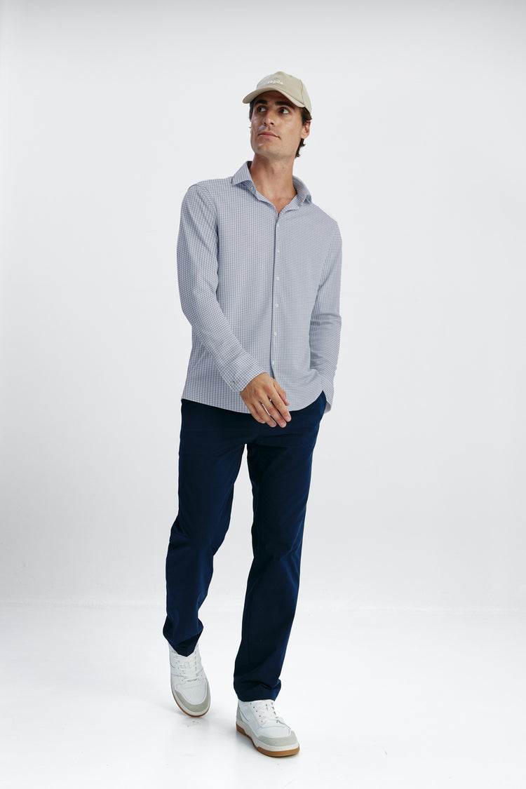 sepiia Camisa de vestir hombre cuadros regular Ofertas