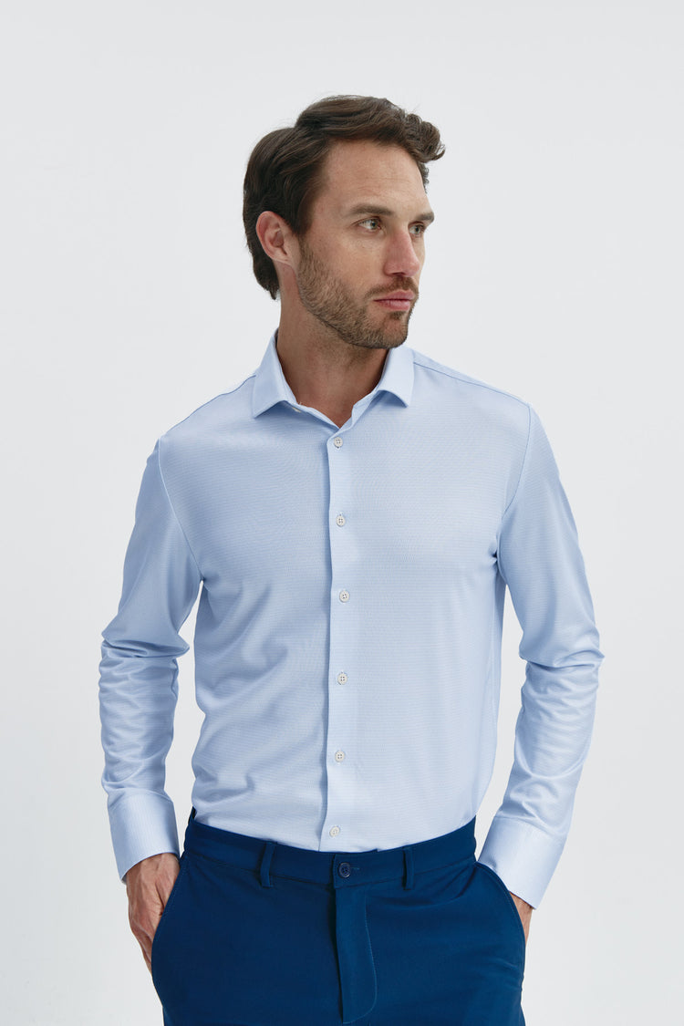 sepiia Camisa de vestir hombre motivo celeste regular En oferta