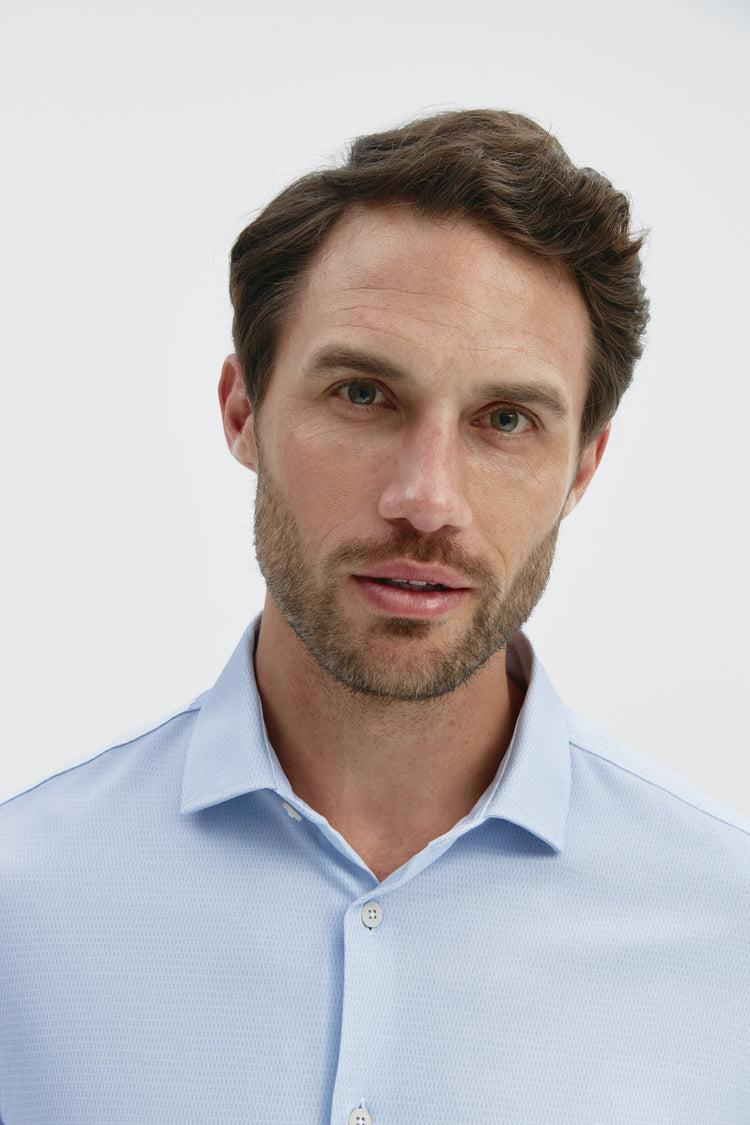 sepiia Camisa de vestir hombre motivo celeste regular En oferta