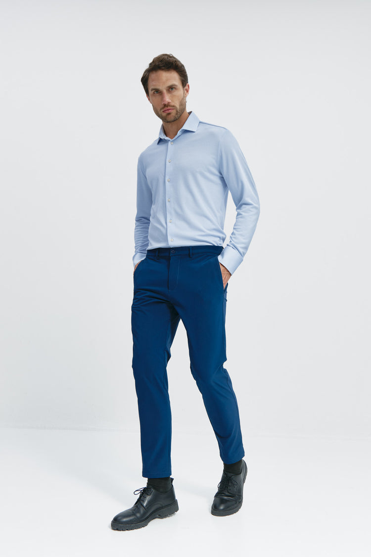 sepiia Camisa de vestir hombre celeste claro regular Rebajas baratas