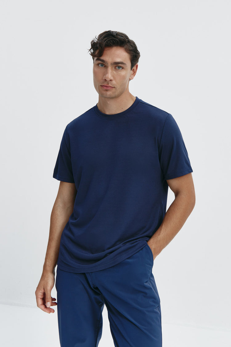 sepiia Camiseta hombre azul zafiro