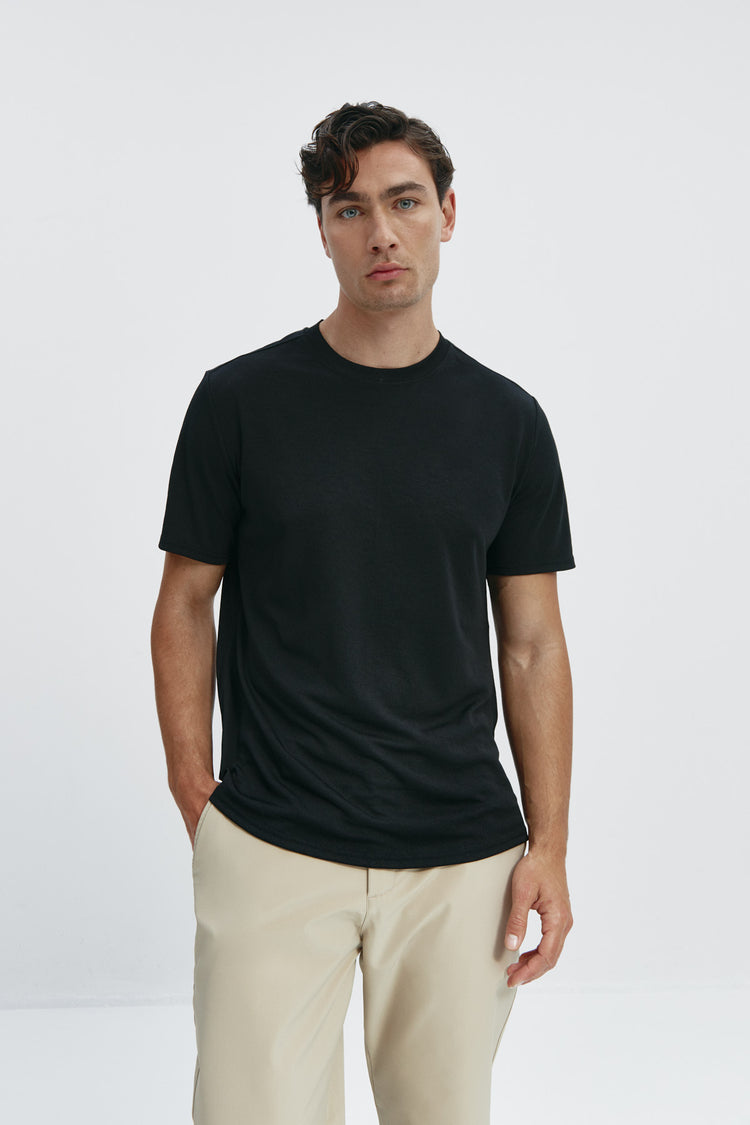 sepiia Camiseta hombre negra
