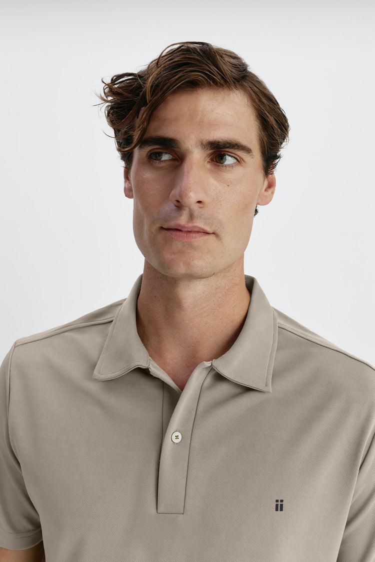 sepiia Polo manga corta hombre beige Promoción por tiempo limitado